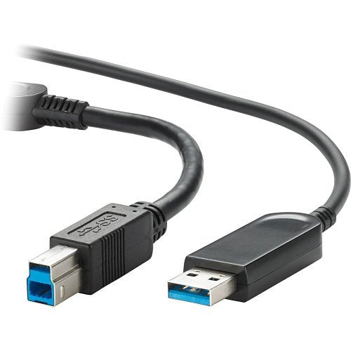 Vaddio USB 3.0 Type Male to Type Male Active Optical Cable, Plenum Rated, 20m, Black (440-1005-065)