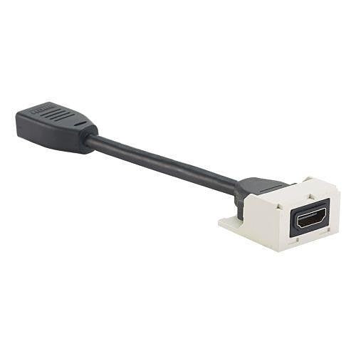 Panduit CMHDMITIG Mini-Communication HDMI 2.0 Coupler Module with Pigtail, Gray