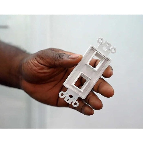Jonard Tools K-M2/3 Keystone Jacks Series Screw-in Mount, Single Gang, Dual, 7\\"L, 3-Piece, White