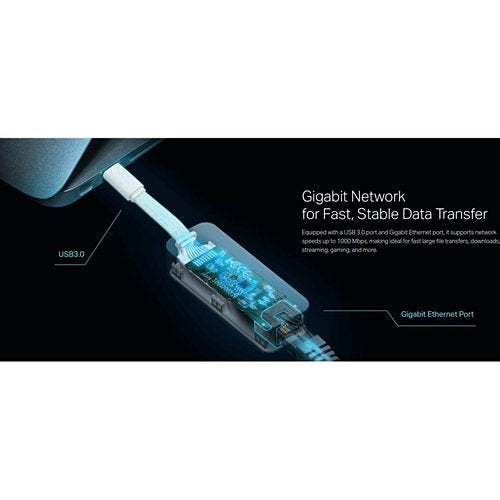TP-Link UE300C USB Type-C to RJ45 Gigabit Ethernet IP Adapter, White