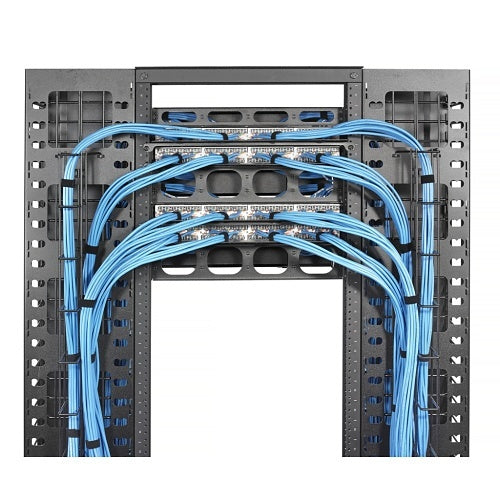Hubbell HM4C M-Series Horizontal Cable Manager Cover, 4U, Steel, Black