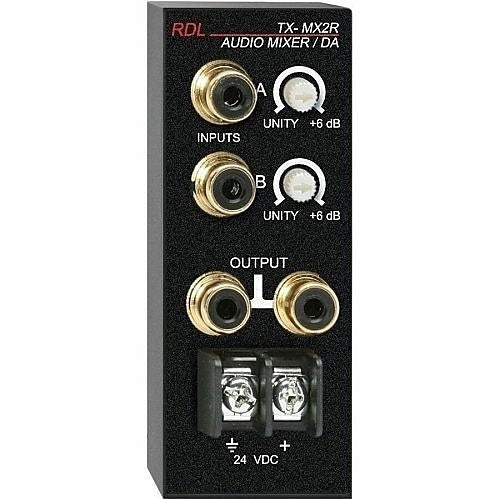 RDL TX-MX2R TX Series Audio Mixer Distribution Amplifier