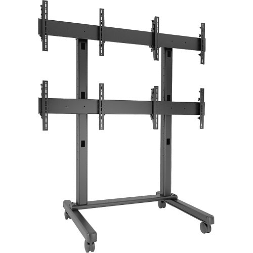 Chief LVM2X2U Fusion Large Adjustable Freestanding Video Wall Cart for 42-50\\" Flat Panel TVs, TAA Compliant, Black