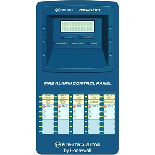 Fire-Lite MS-5UD-7C-FR Five-Zone, 24 Fire Alarm Control Panel with Backbox and FLPS-7 Power Supply, 120V AC, 50/60 Hz, 3.90 A, FRENCH