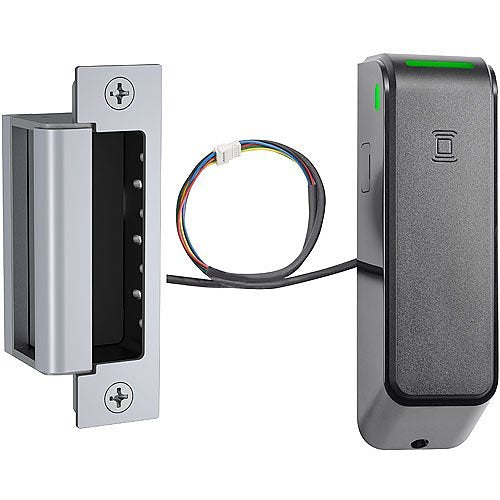 HES ES100-16SMH-IPS-630 ES100 Series Reader Body and 1600 Wireless Electric Strike for ANSI Latchbolt Deadbolt Lockset, Deadbolt Latchbolt Faceplate Pack, AH20 Monitored, Satin Stainless Steel