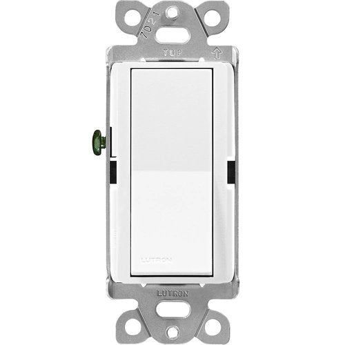 Lutron SC-1PS-SW Claro Single Pole, On / Off Rocker Switch, 15A, Satin Finish, Snow White
