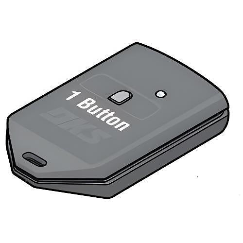 DoorKing 8066-080 Microclick Transmitter, 1-Button, Gray