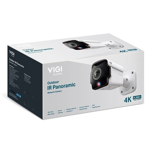 TP-Link INSIGHT S385PI VIGI 8MP Outdoor IR Panoramic Bullet IP Camera, 1.65mm Fixed Lens