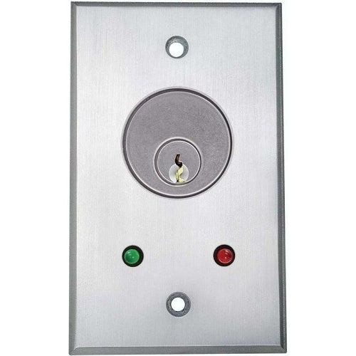 Camden CM-1100-7224 Key Switch, SPST Normally Open, 24V, Red/Green
