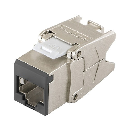 Hubbell HJS6ABK24 CAT6a Shielded Jack with Cobra-Lock Termination, Black