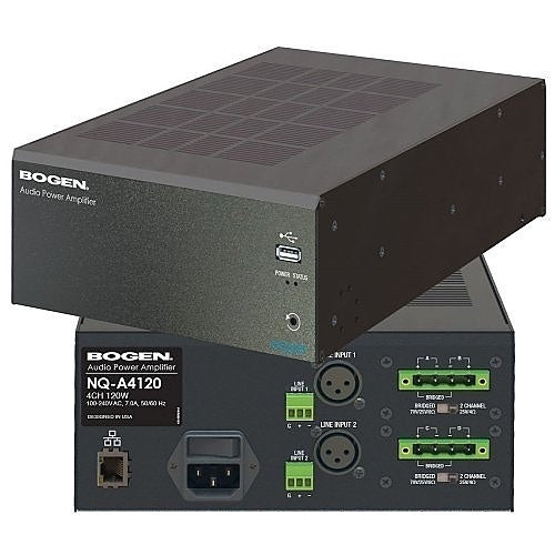 Bogen NQ-A4060 Nyquist 4-Channel Audio Power Amplifier, 2U, 120W