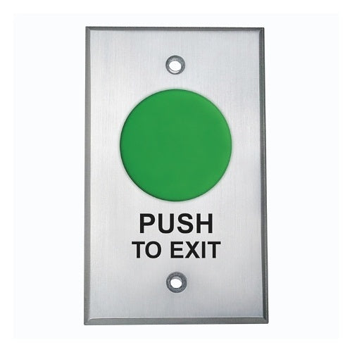 Camden CM-4085G/7 Green Mushroom Button Push to Exit, Spring Return, DPST, 1-60 Sec Pneumatic Timer