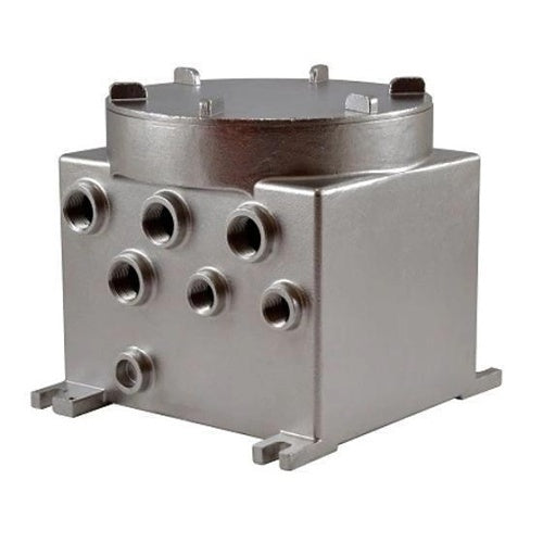Pelco MBX1MAA MAXIMUS MBX Explosion-Proof Communication Box, Stainless Steel, 3 RJ45 Ports, 1 SFP Port, IP66/IP67/IP68/IP69 Rated