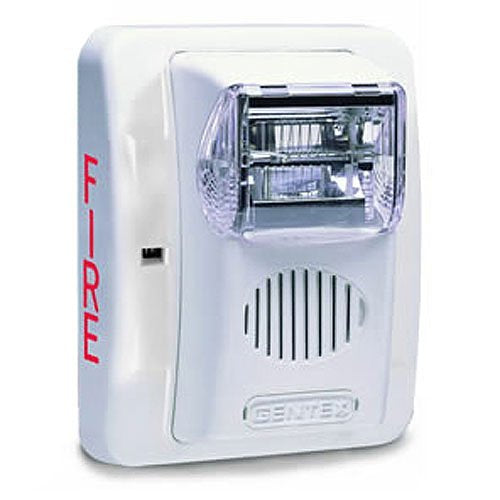 Gentex GEC24-15/75WW Low Profile Evacuation Horn/Strobe, 15/75CD, Wall Mount, White Faceplate
