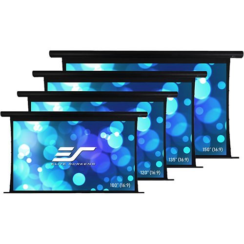 Elite Screens OMS120HT-ELECTRODUAL Yard Master Electric Tension Series 120\\" Electric Motorized Outdoor Front/Rear Projection Screen, 16:9