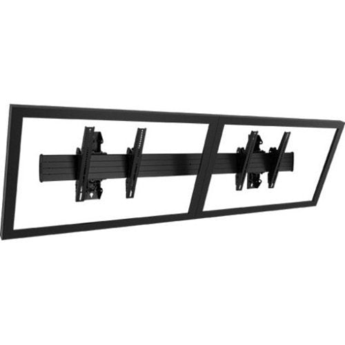 Chief LWM2X1U Fusion Large 2x1 Wall Mount Menu Board, Black