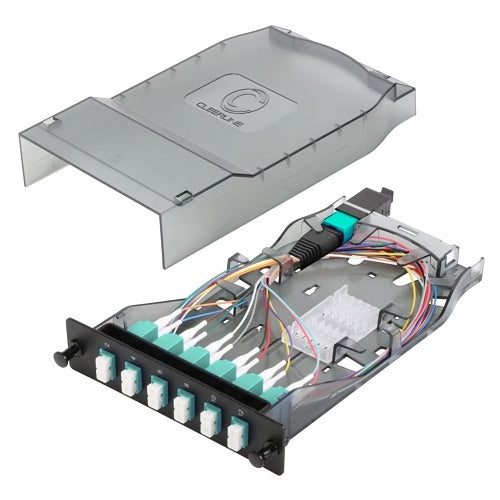 Cleerline CTG-MTLC12-MM-A HD MTP Elite 12-Fiber Cassette, MM(OM4), 1x12F MTP Male to 12 Duplex LC/UPC, Type A