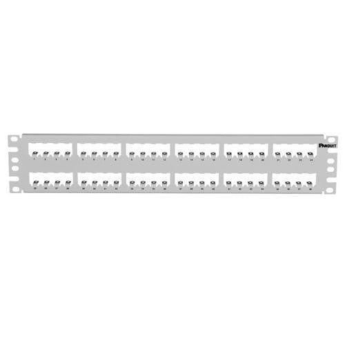 Panduit CP48WH Mini-Com Patch Panel, 48-Port, Metal, White