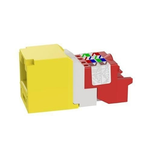 Panduit CJ5E88TYL Mini-Com Module Cat 5e UTP Keystone Jack, 8 Pos 8 Wire, Yellow