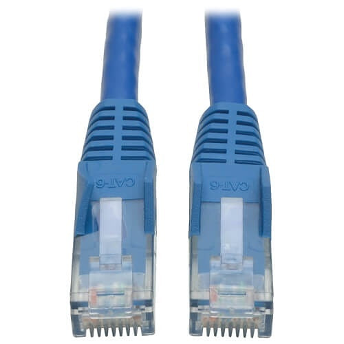 Eaton Tripp Lite N201-100-BL CAT6 Snagless Molded Gigabit Patch Cable, RJ45 M/M, 100\' (30.5m), Blue