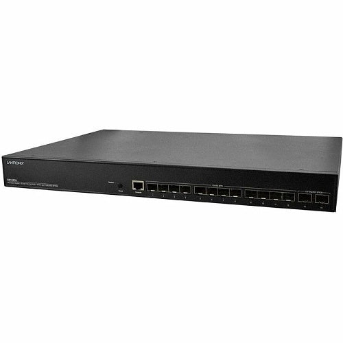 Lantronix SM12XPA-JP Managed Fiber Switch with 12-Port, Supporting 1G/10G SFP+, Japan Power Cord