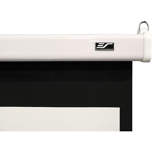 Elite Screens Manual SRM Pro Series MaxWhite 135\\" 16:9 4K Ultra HD Manual Pull-Down Slow Retract Projector Screen, White
