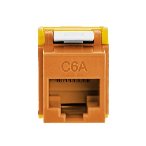 Hubbell NSJU6AOR netSELECT CAT6A Universal Keystone Jack, Orange