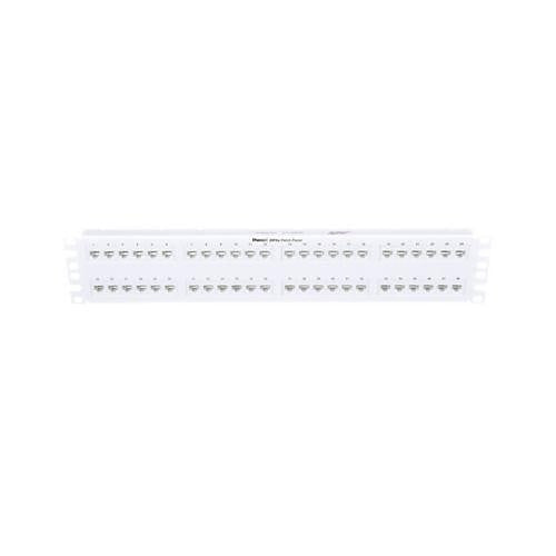 Panduit DP485E88TGWH DP5e Flat CAT5e 48-Port Punchdown Patch Panel, 2RU, White