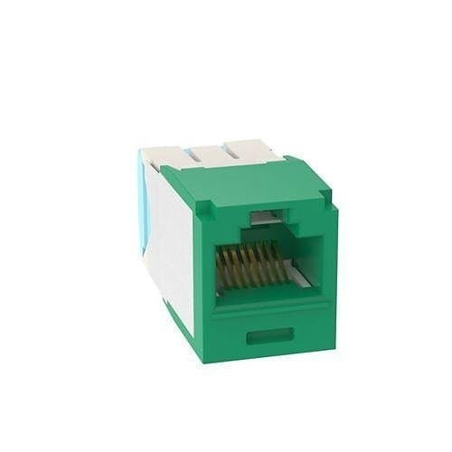 Panduit CJT6X88TGGR Keystone Jack, Mini-Com Module CAT6a 28/30AWG UTP, Green
