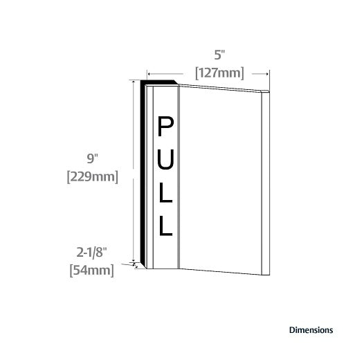 Securitron TSH-BK Touch Sense Handle,  Black Aluminum