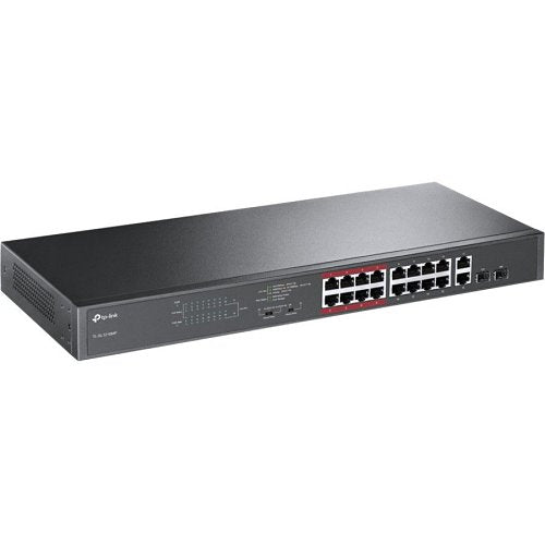 TP-Link TL-SL1218MP 16-Port 10/100 Mbps 2-Port Gigabit Rackmount Switch with 16-Port PoE+