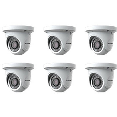 AVYCON AVK-TL91E6 7-Piece Surveillance Kit, (1) 8-Channel DVR, 2TB HDD, (6) 2.1MP IR Turret Dome Cameras, 2.8mm Lens, White