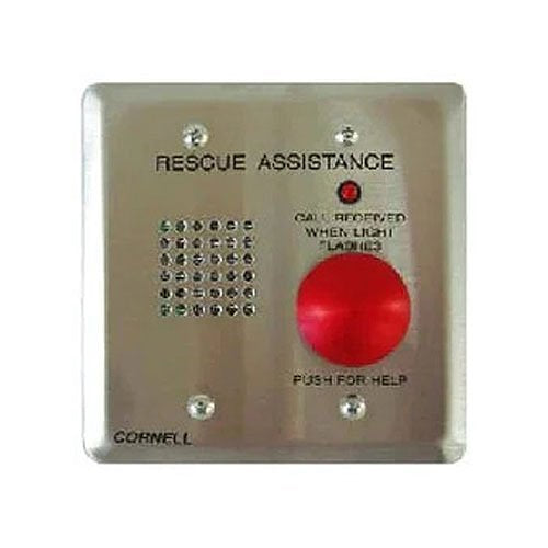 Cornell 4201B/V Call Station, with Audio Alarm and One Momentary Switch with LED Light, Gang, Vandal Resistant