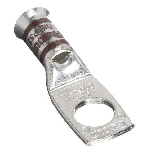 Panduit LCAF2-12-E Compression Connector Lug, 1-Hole, #2AWG, Copper