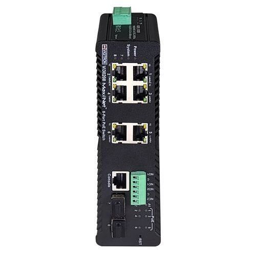 Vigitron Vi30208 90W Managed Hardened L2+ PoE 1G Industrial Ring Switch