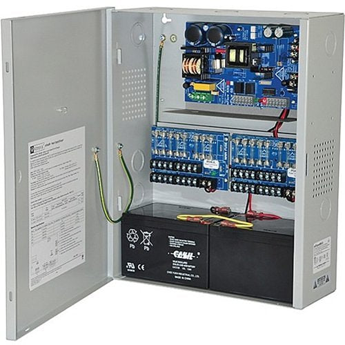 Altronix EFLOW6NX16 Power Supply Charger, 16-Fused Outputs, 12/24V DC at 6A, Auxiliary Output, FAI, LinQ2 Ready, 115V AC, BC400 Enclosure