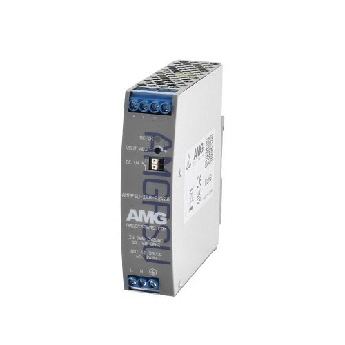 AMG Systems AMGPSU-I48-P240A Industrial Power Supply with DIN-Rail Mounting, 52VDC, 240W, Fault Relay Output