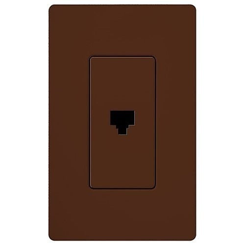Lutron SC-PJ-SI Satin Colors 1-Socket Telephone Faceplate, Sienna