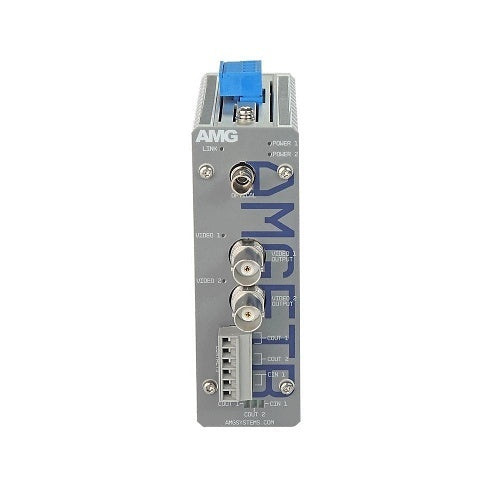 AMG Systems AMGFIB-2VR-3CC-S1B AMGFIB Series 2-Channel CVI / TVI / AHD / CVBS Video Receiver, 3-Contact Closure, Singlemode 20Km, 1-Fiber, B-Side