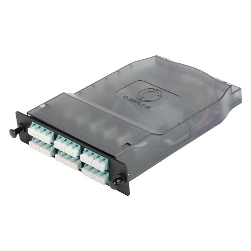 Cleerline CTG-SHDLC24-MM HD Splice Cassette, 24-Fiber, Quad, LC/UPC, 50 µm OM4, 1 m Pigtails (Replaces SHDLC24-MM)