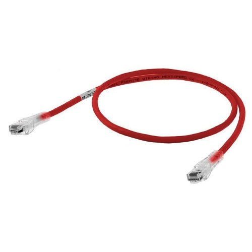 Hubbell HC6R45 NEXTSPEED CAT6 Patch Cord, Cooper Solutions, Slim, 45\', Red