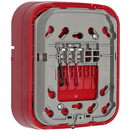 Fire-Lite WAV-RL Swift AV Base Wall Heat Detector, Red