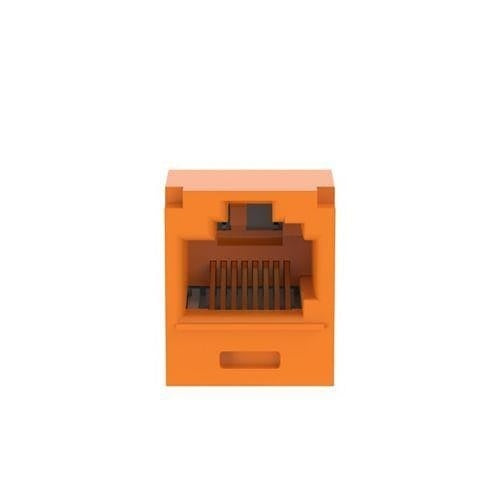 Panduit CJK6X88TGOR Mini-Com CAT6a UTP RJ45 TG Keyed Jack Module, Orange