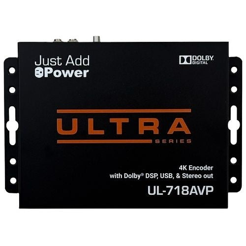 Just Add Power UL-718AVP Ultra HD IP A/V Pro DSP Enhanced Gigabit PoE Transmitter, 10W PoE (Previous VBS-HDIP-718AVP)