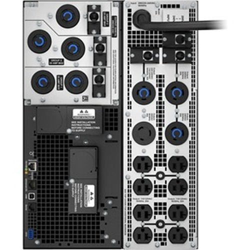 APC SRT6KXLT-5KTF Smart-UPS On-Line, kVA 6 kW, Tower, 208V, 8x 5-20R, 4x L6-20R, 3x L6-30R, 1x L14-30R NEMA, NMC+SmartSlot, with transformer 208V to 120V, W/O Rail Kit