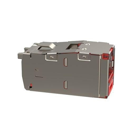 Panduit CJSH6X88TGRDY Mini-Com CAT6a Shielded RJ45 Spring-Shuttered TG Jack Module, Red
