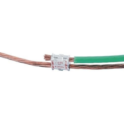 Hubbell HYH6CWC Grounding and Bonding, Copper H-Tap, 6, #2 AWG, Index Orange Beige, Clear Cover