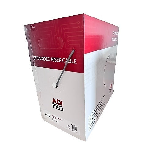 ADI PRO RN-82SR109 18/2 Stranded Riser, CL3R, Shielded Cable, 1000\', Express Box, Gray