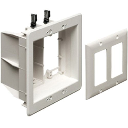 Arlington Two Gang Recessed TV Box for Power and Low Voltage Image of 9N-TVBU505GC