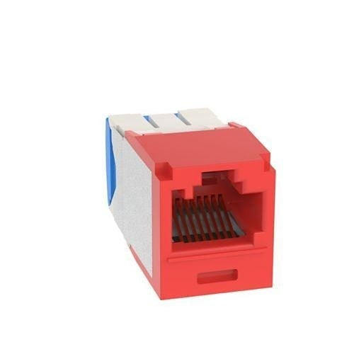 Panduit CJK6X88TGRD Mini-Com CAT6a UTP RJ45 TG Keyed Jack Module, Red